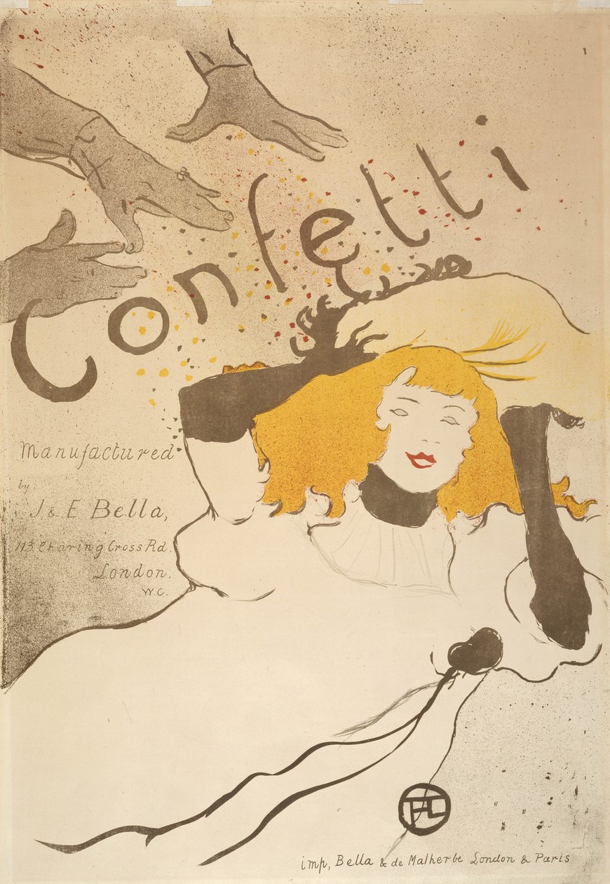 Konfetti av Henri de Toulouse Lautrec