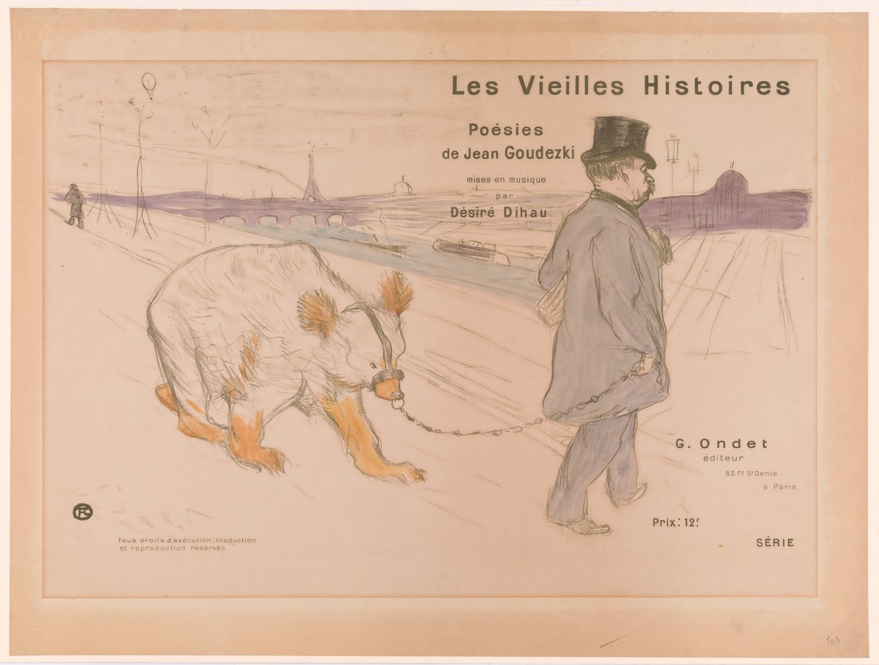 Omslagsdesign til «Les Vieilles Histoires» av Henri de Toulouse-Lautrec