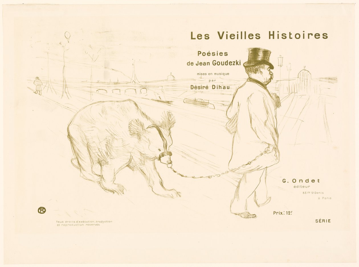 Cover og frontispice til Les Vieilles Histoires av Henri de Toulouse-Lautrec
