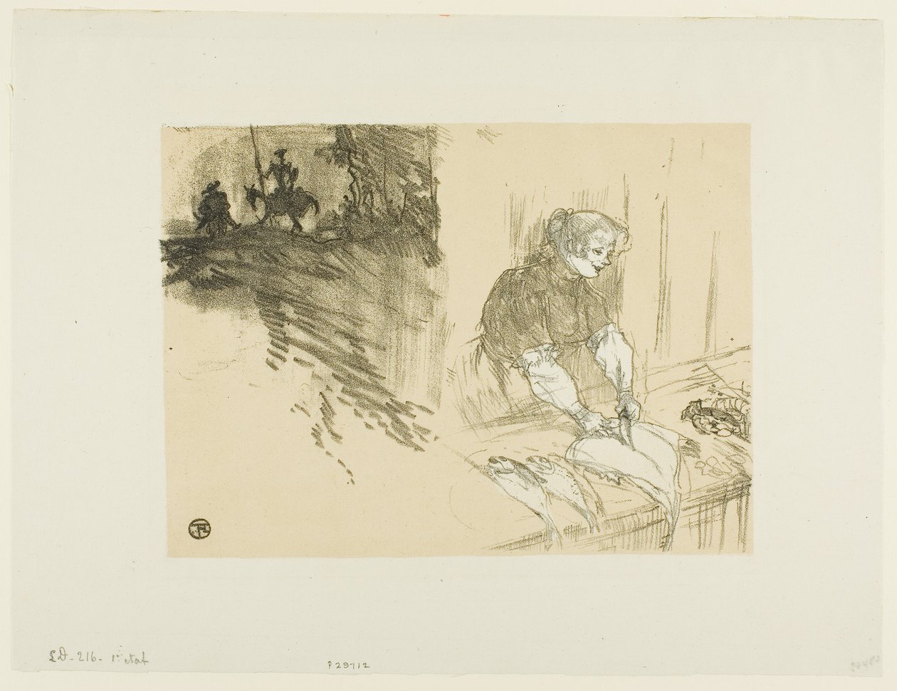 Omslag til Les Courtes Joys av Henri de Toulouse-Lautrec