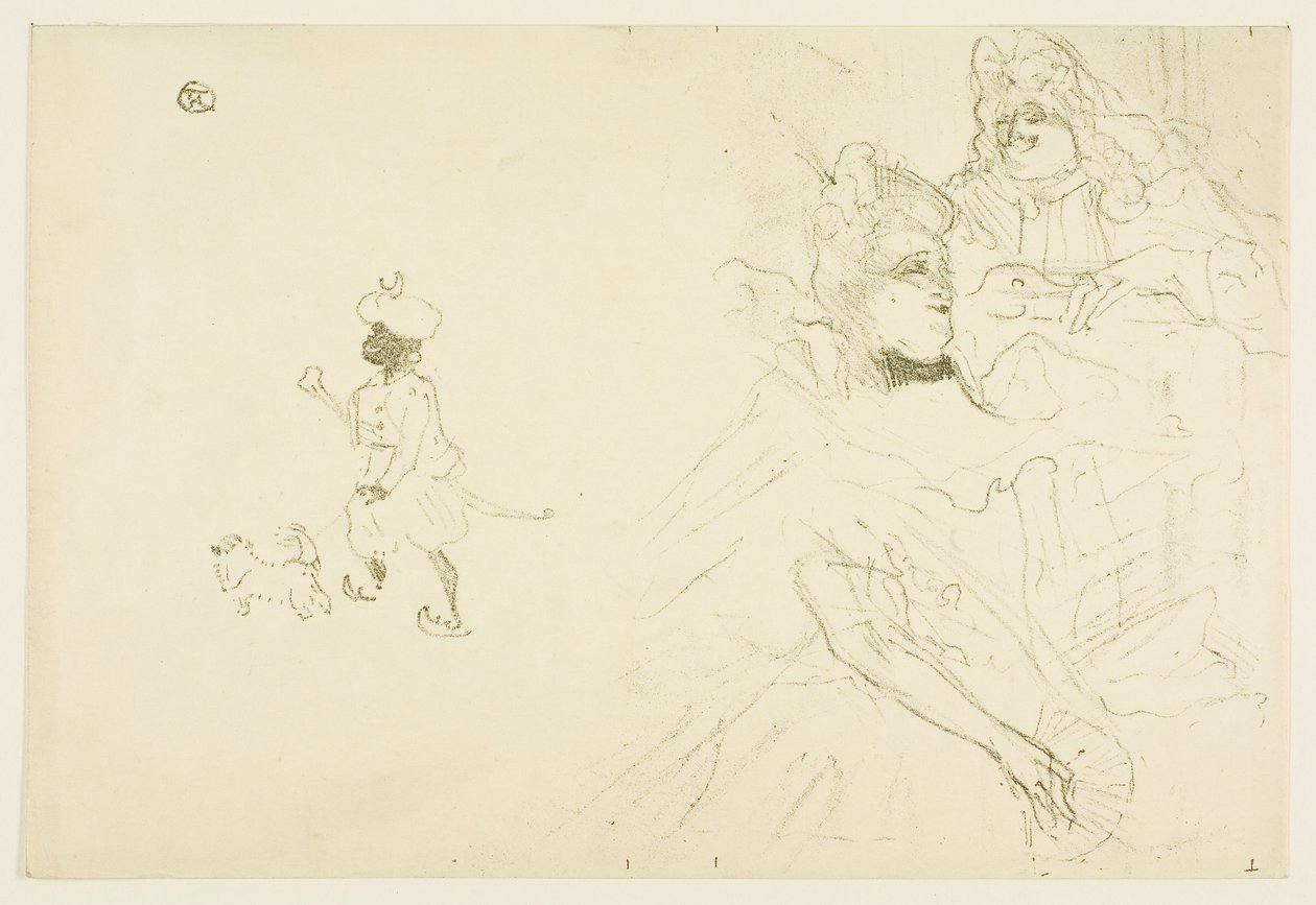 Omslag til Eksemplet med Ninon de Lenclos i kjærlighet av Henri de Toulouse-Lautrec