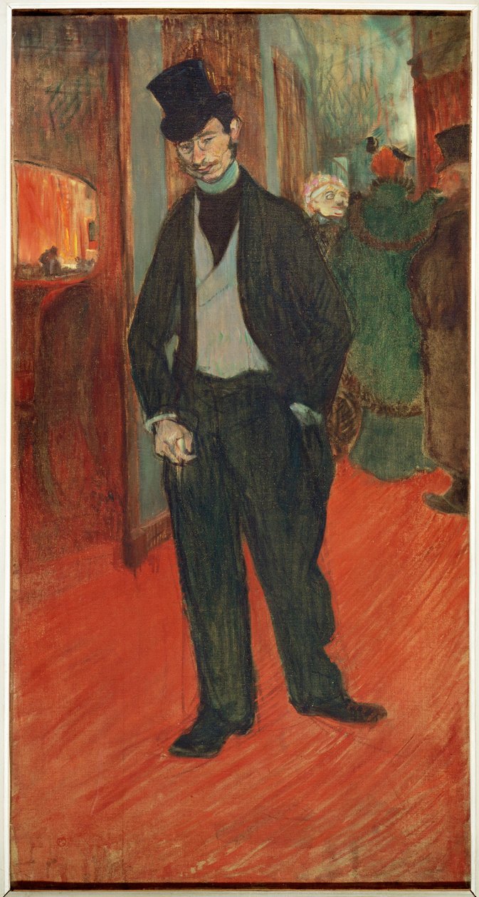 Doktor Gabriel Tapie de Celeyran i en teaterkorridor av Henri de Toulouse-Lautrec