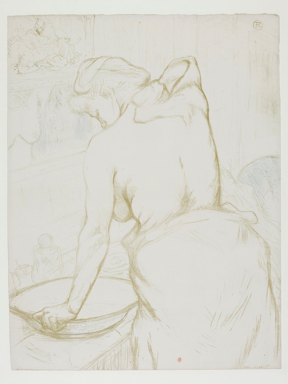 De: Kvinne som vasker seg av Henri de Toulouse-Lautrec