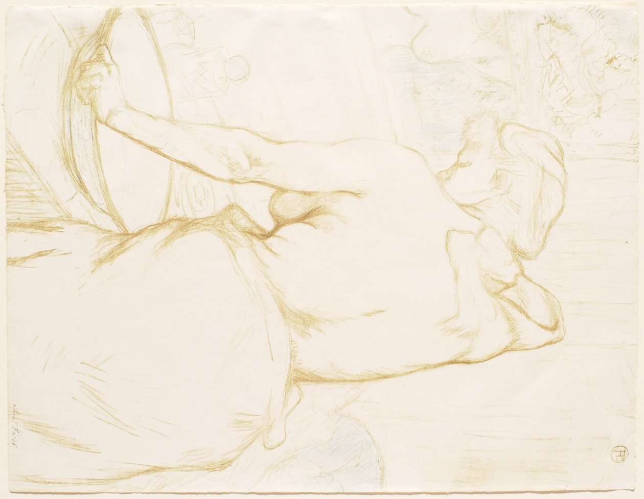 Elles: Kvinne som vasker seg - Toalettet av Henri de Toulouse-Lautrec