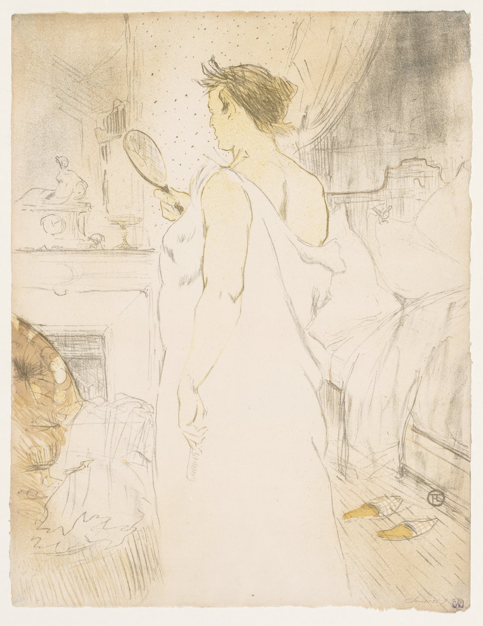 Elles: Kvinne med håndspeil av Henri de Toulouse-Lautrec