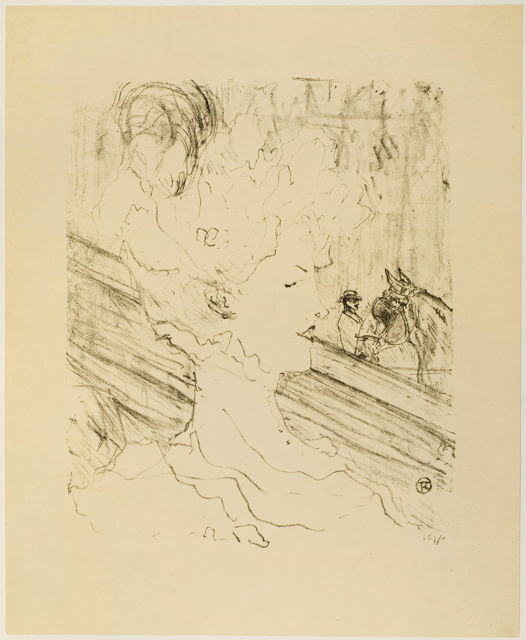 Emilienne d#39;Alençon, fra Thirteen Lithographs av Henri de Toulouse-Lautrec