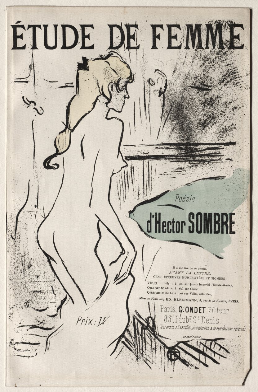 Kvinnestudie av Henri de Toulouse-Lautrec