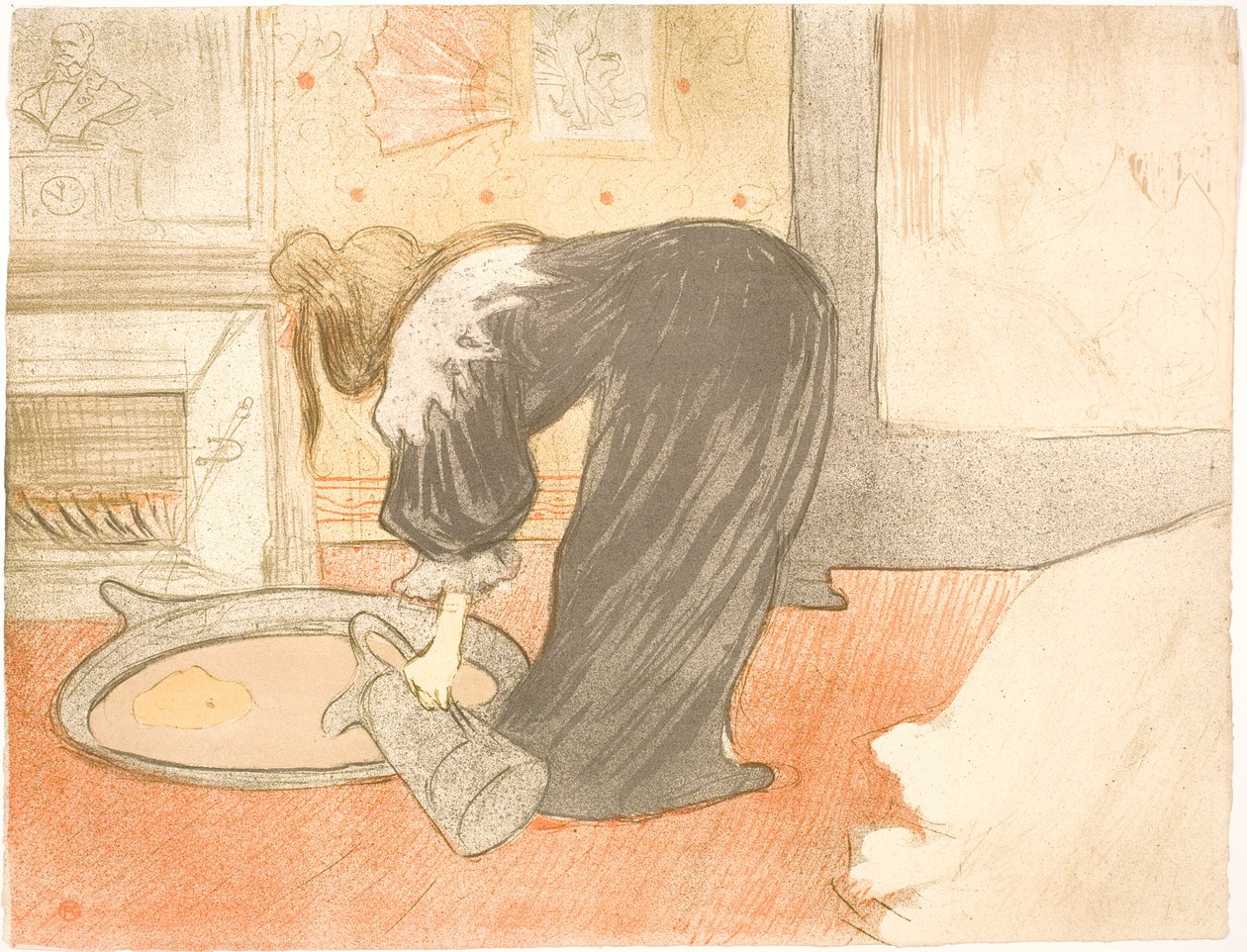 Kvinne i badekar av Henri de Toulouse-Lautrec