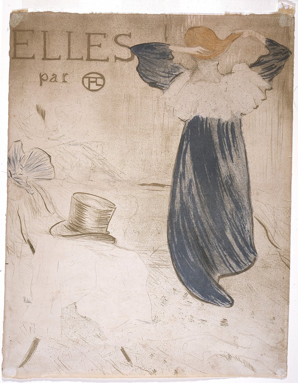 Frontispice For "Elles" (fargelitografi) av Henri de Toulouse Lautrec