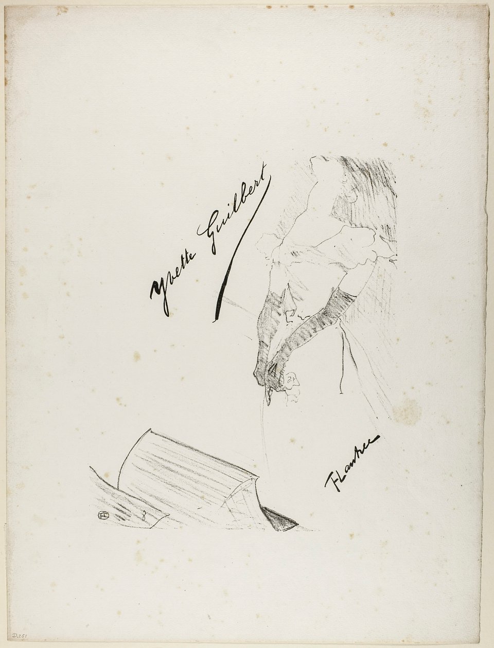 Frontispice for Yvette Guilbert av Henri de Toulouse-Lautrec