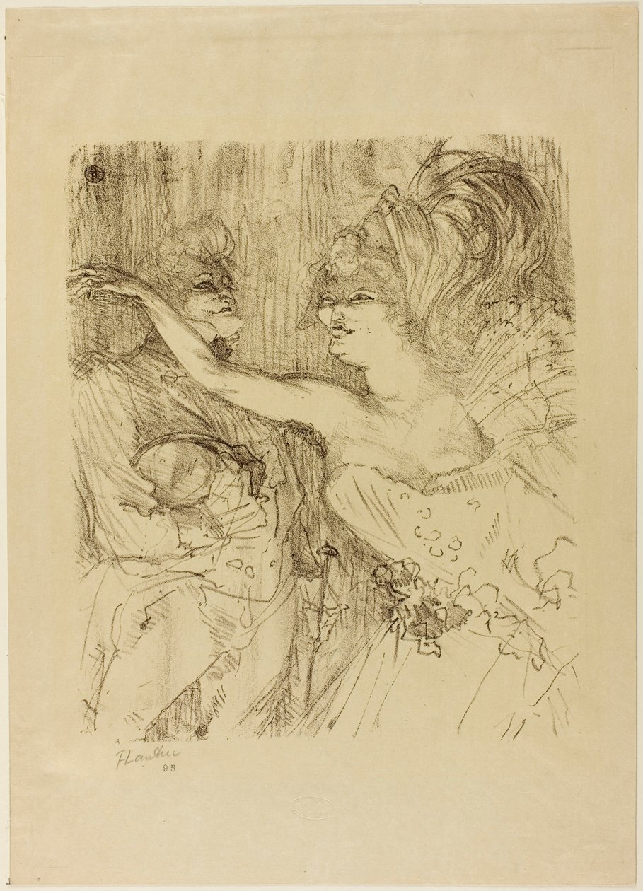 Guy and Mealy, i "Paris qui Marche" av Henri de Toulouse-Lautrec