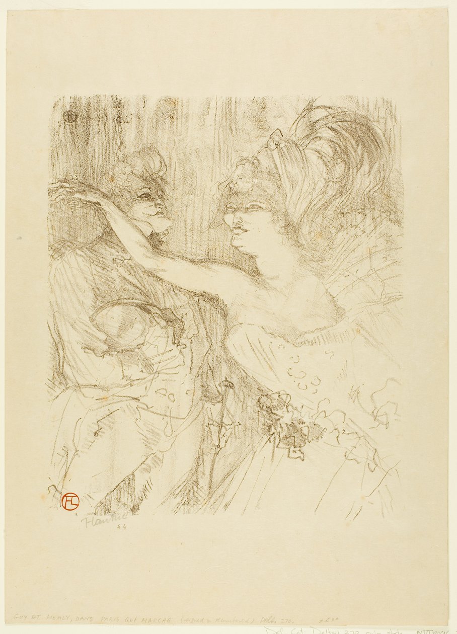 Guy og Mealy i «Paris qui Marche» av Henri de Toulouse-Lautrec