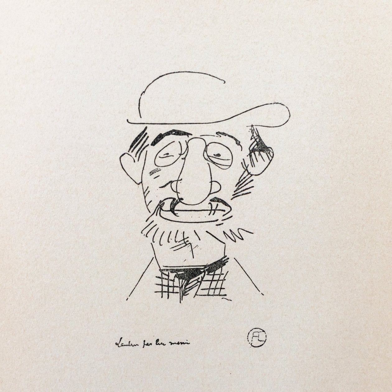 Henri Toulouse-Lautrec. Selvportrett. av Henri de Toulouse Lautrec