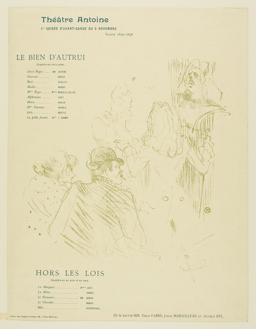 Hyllest til Molière av Henri de Toulouse-Lautrec