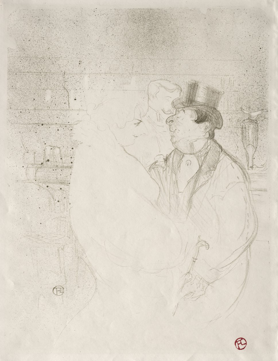 Ida Heath ved baren av Henri de Toulouse-Lautrec