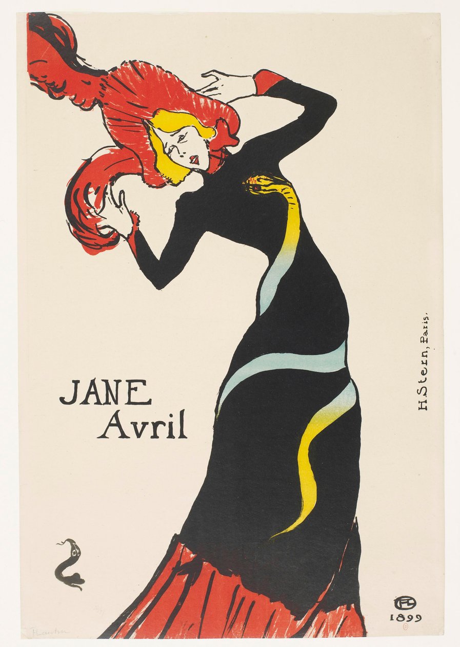 Jane Avril av Henri de Toulouse-Lautrec