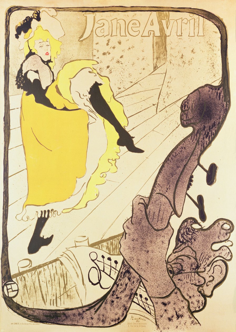 Jane Avril av Henri de Toulouse Lautrec