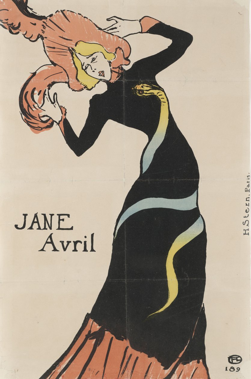Jane Avril av Henri de Toulouse Lautrec