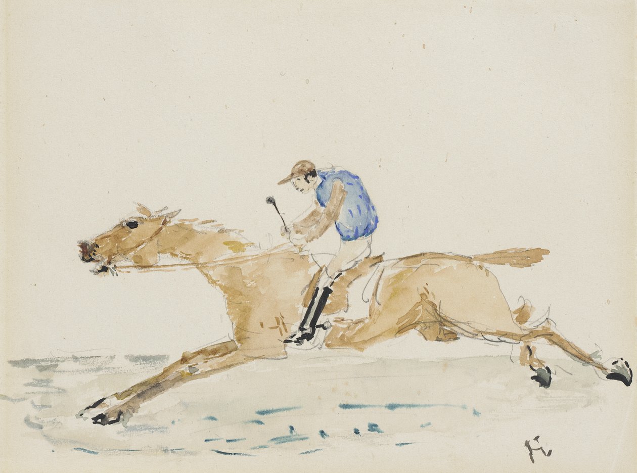 Jockey i galopp av Henri de Toulouse-Lautrec