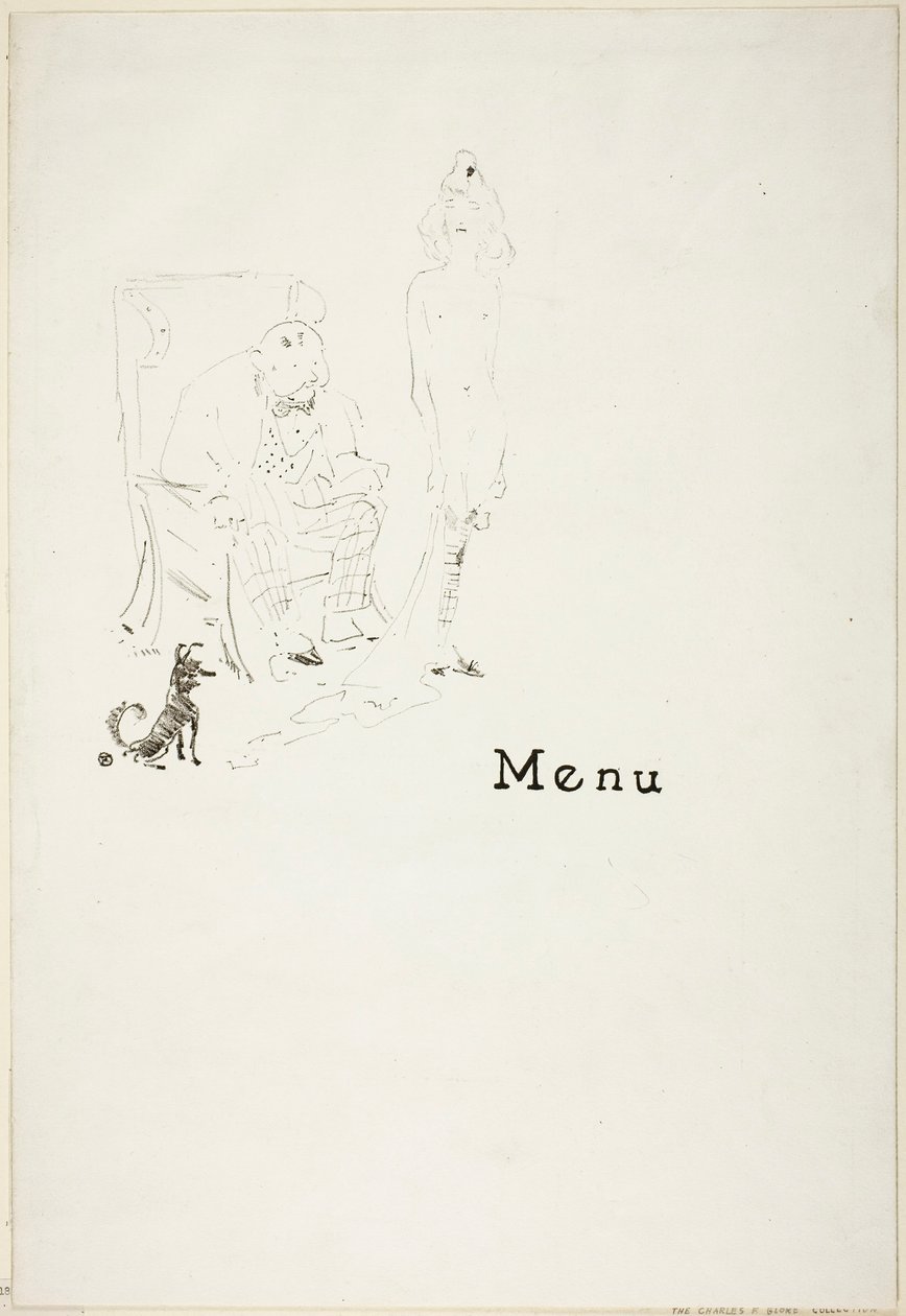 Den nakne lille jenta: Meny av Henri de Toulouse-Lautrec