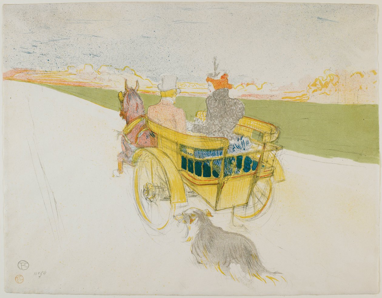 Utflukten på landet av Henri de Toulouse-Lautrec