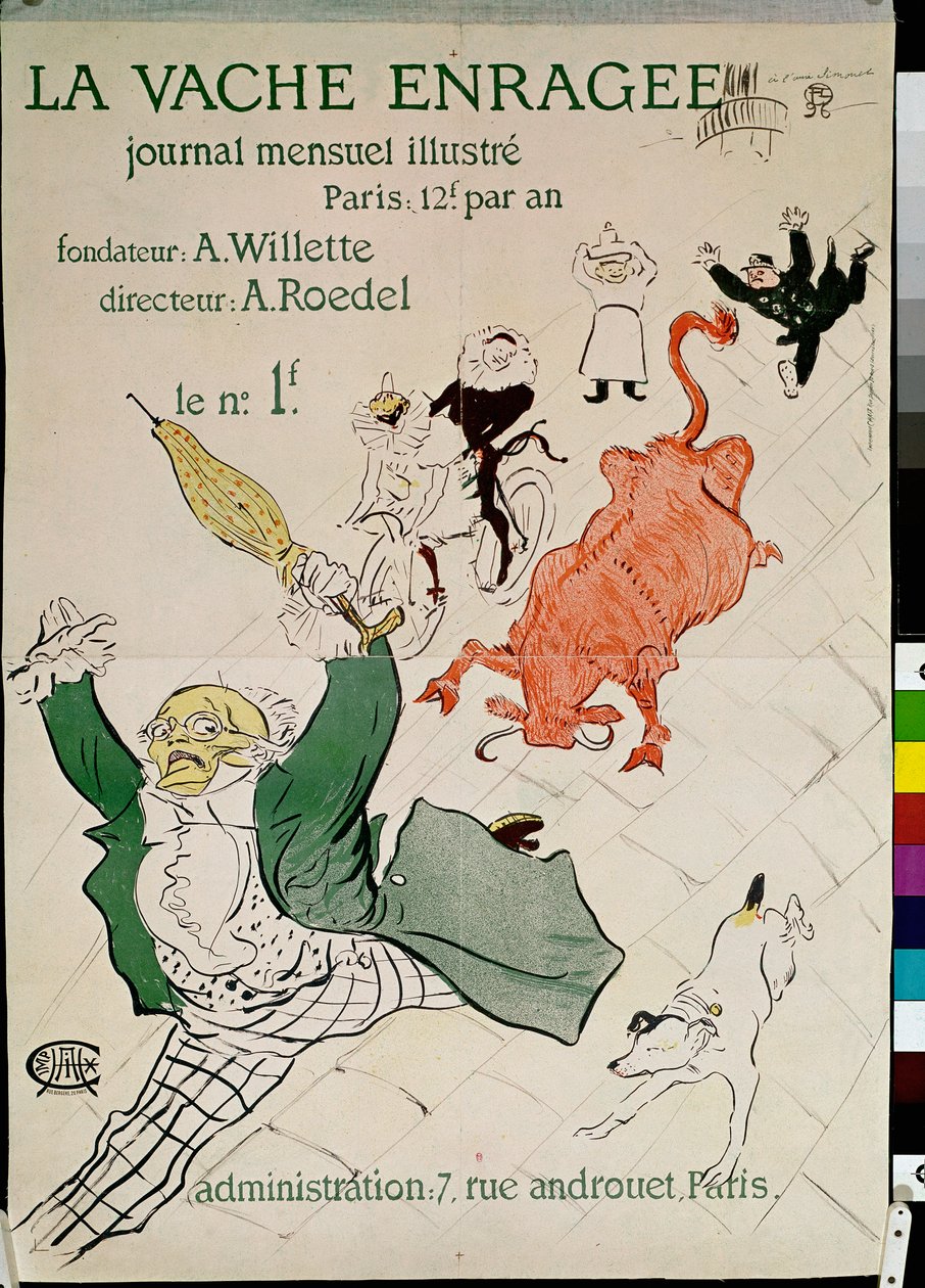 The Enraged Cow, Illustrious Monthly Journal av Henri de Toulouse Lautrec