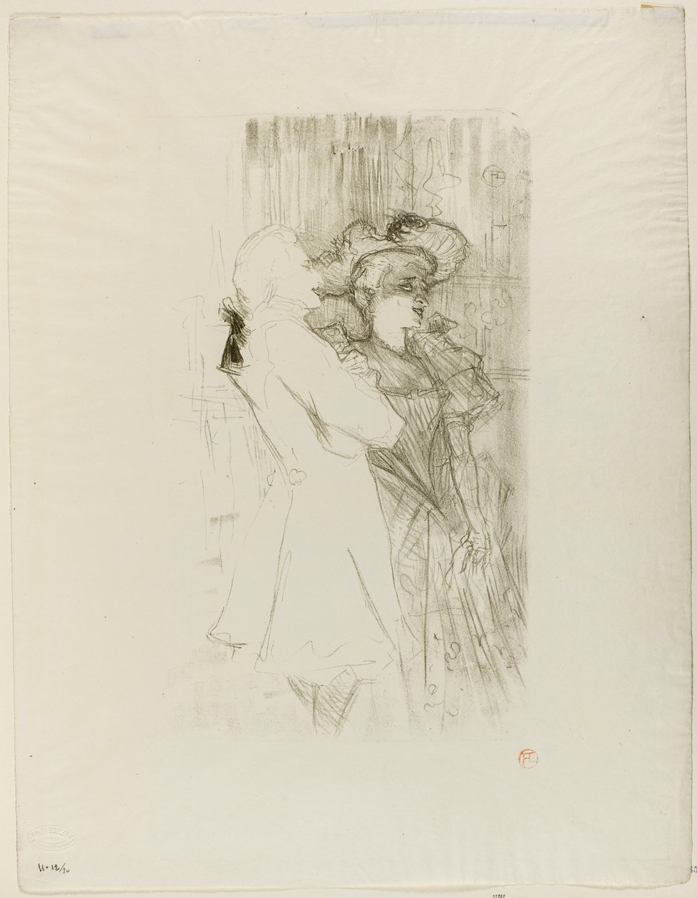 Lender og Auguez i La Chanson de Fortunio av Henri de Toulouse-Lautrec