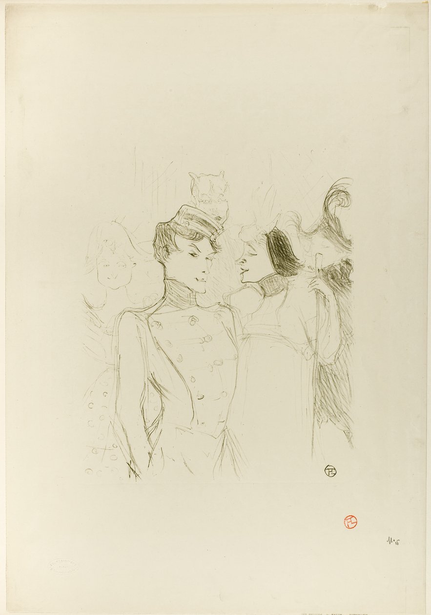 Lender og Lavallière i en revy på Variétés av Henri de Toulouse-Lautrec