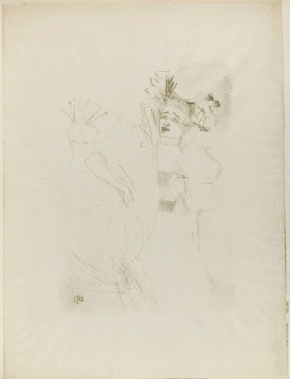 Långiver i Chilpéric, Full Face av Henri de Toulouse-Lautrec