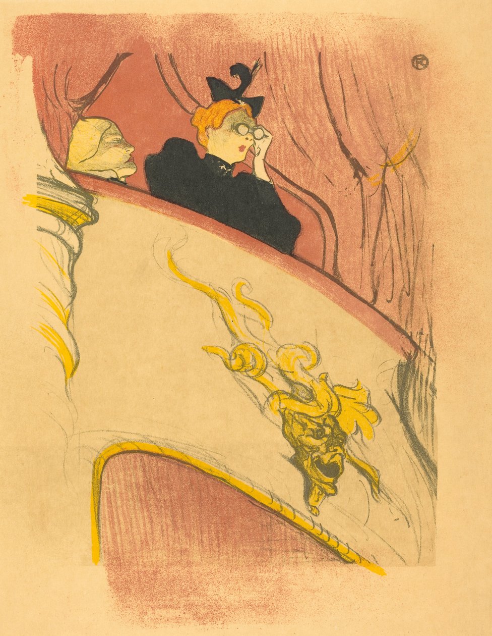 Losje med den forgylte masken av Henri de Toulouse-Lautrec