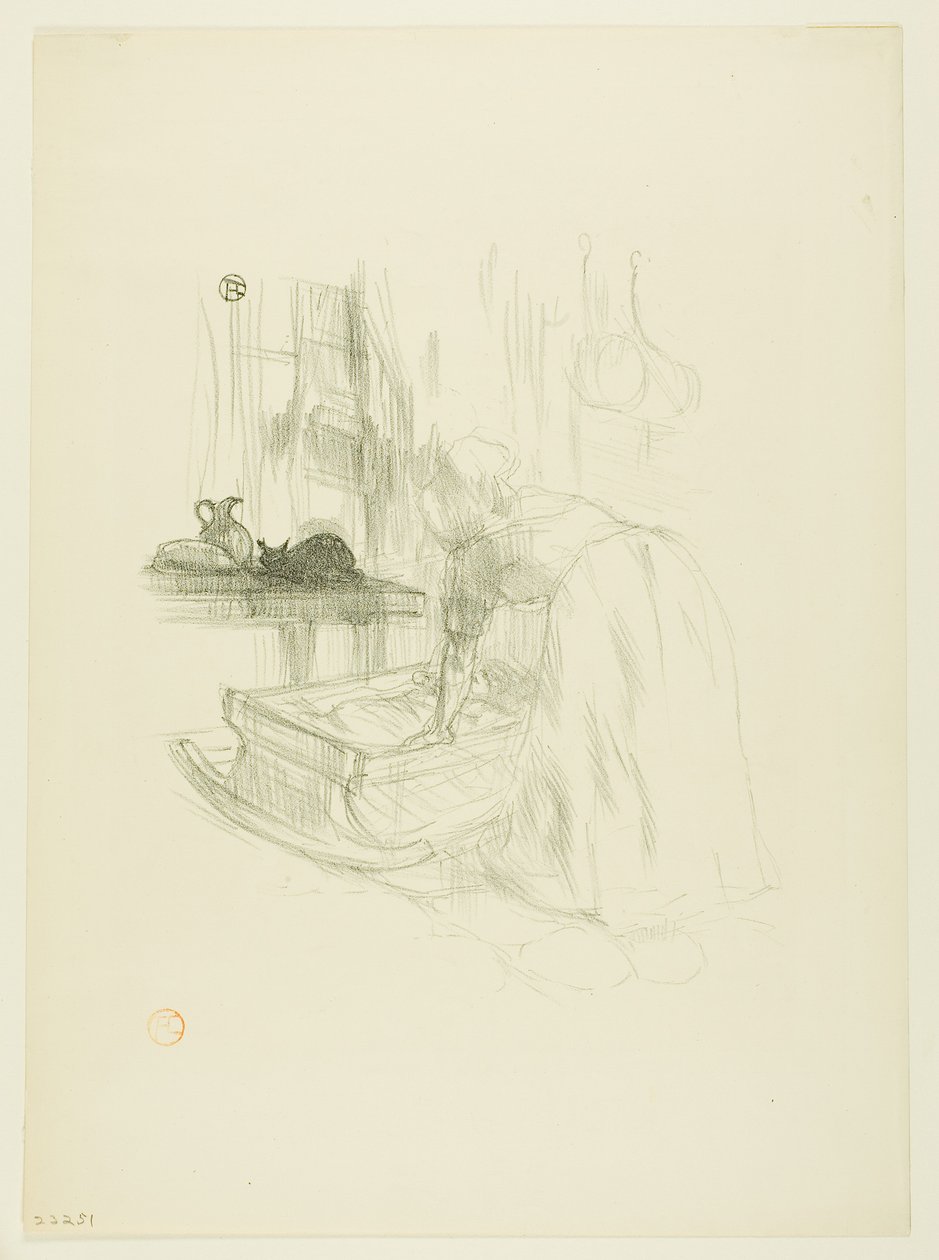 Lullaby, fra Melodier av Désiré Dihau av Henri de Toulouse-Lautrec