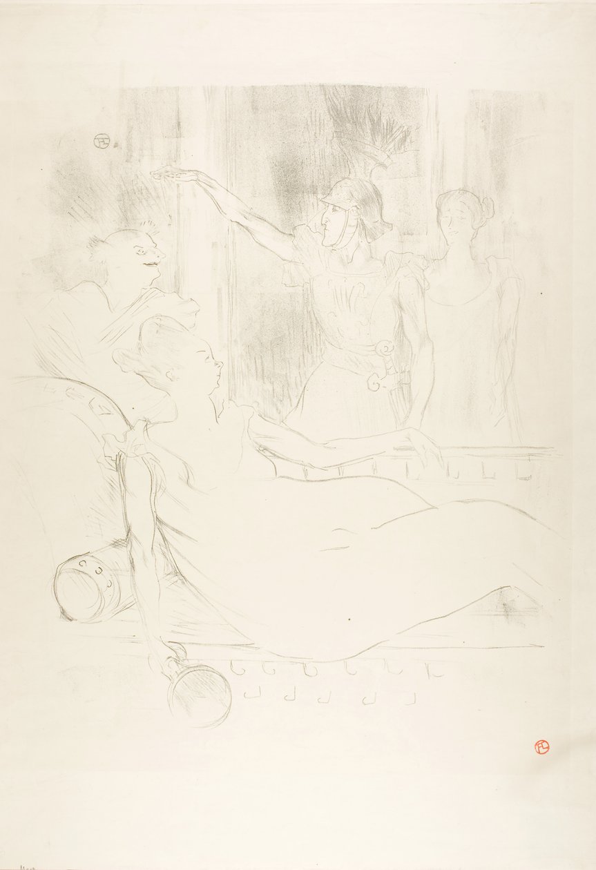Madame Simon-Girard, Brewer and Guy i La belle Hélène av Henri de Toulouse-Lautrec