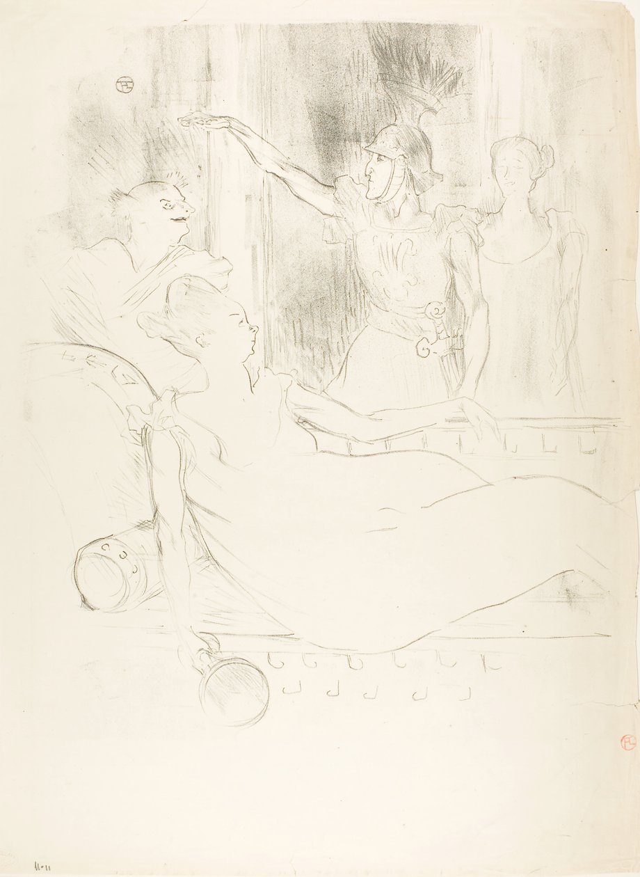 Madame Simon-Girard, Brewer and Guy i La belle Hélène av Henri de Toulouse-Lautrec