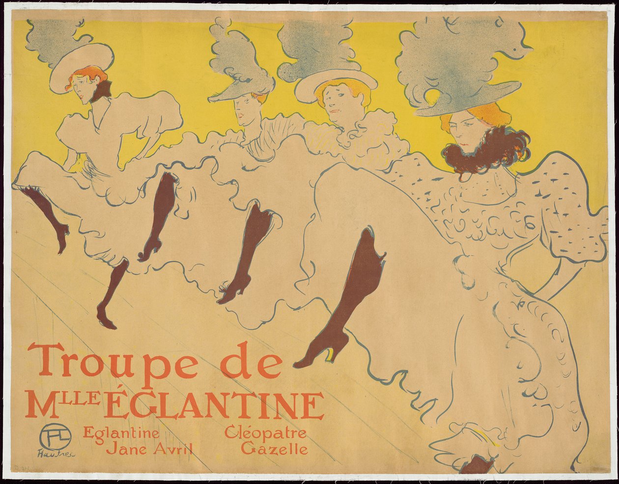 Mademoiselle Eglantines tropp av Henri de Toulouse-Lautrec