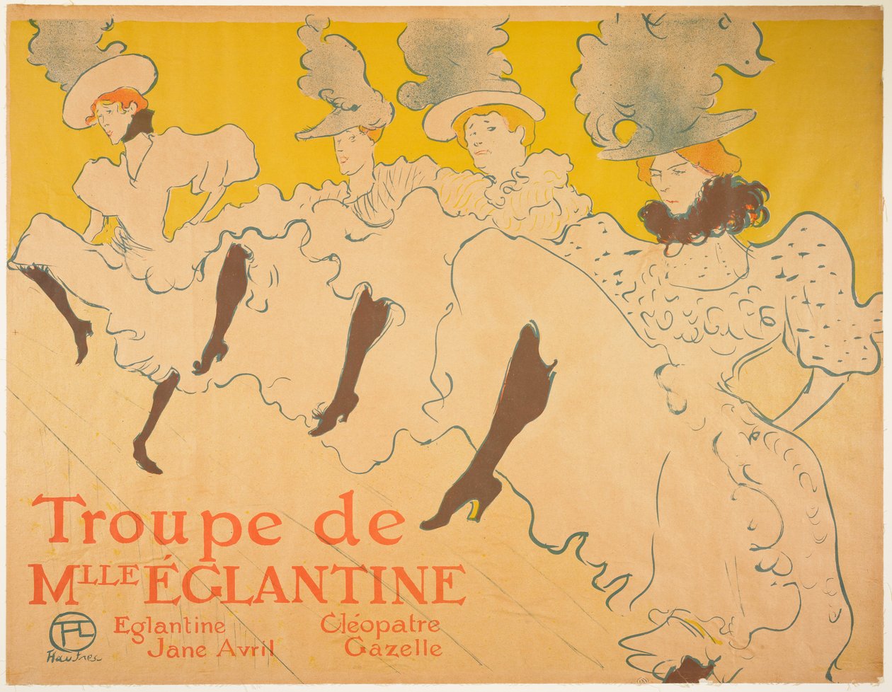 Mademoiselle Eglantines troupe av Henri de Toulouse-Lautrec