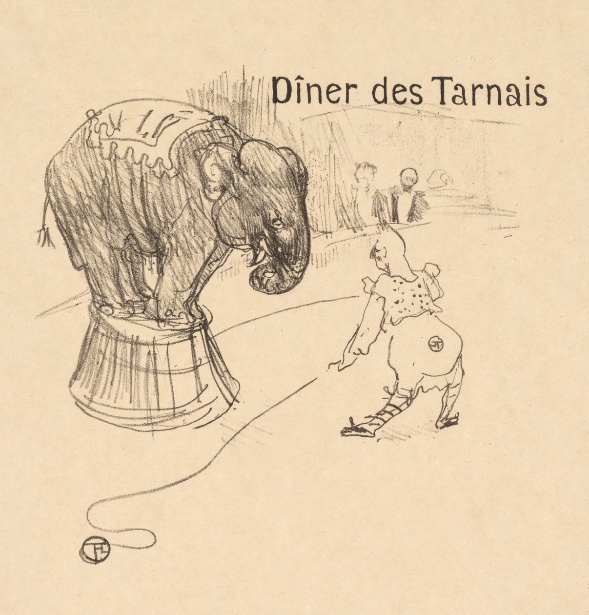 Meny fra middagen Tarnais av Henri de Toulouse-Lautrec