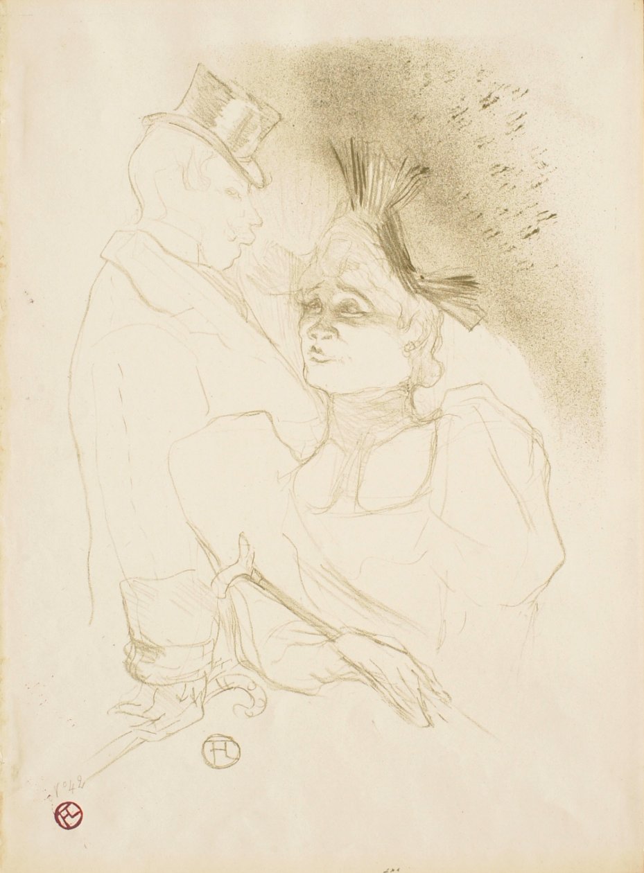 Mlle Lender og Baron av Henri de Toulouse-Lautrec