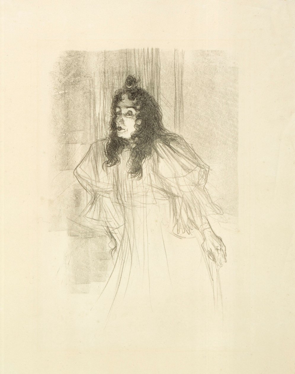 Miss May Befort med utslått hår av Henri de Toulouse-Lautrec