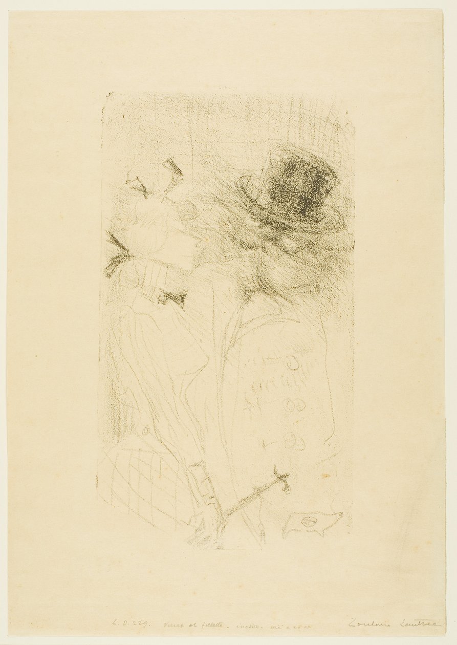 Gammel mann og ung jente av Henri de Toulouse-Lautrec