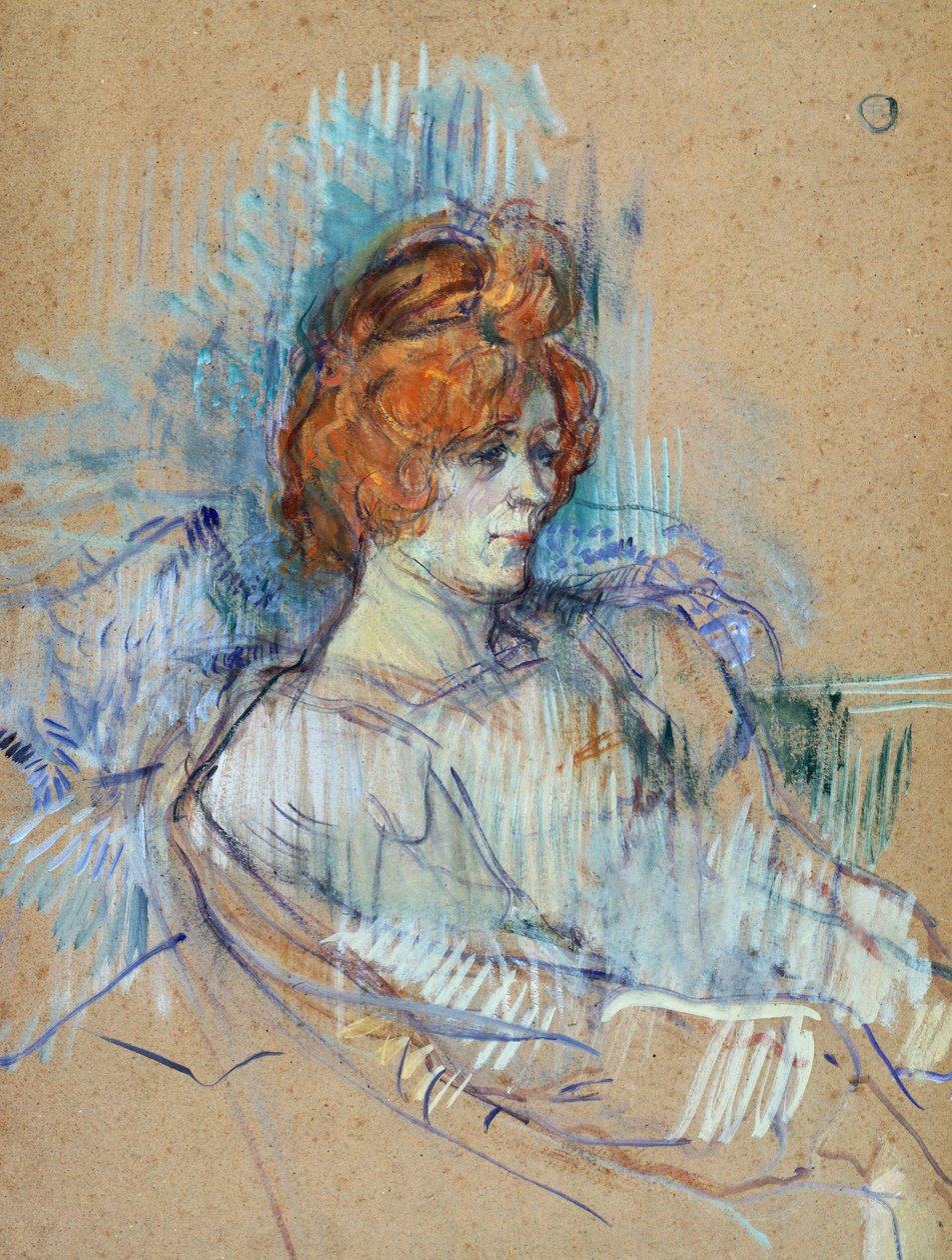På scenen, av Henri de Toulouse-Lautrec (1864-1901) av Henri de Toulouse Lautrec
