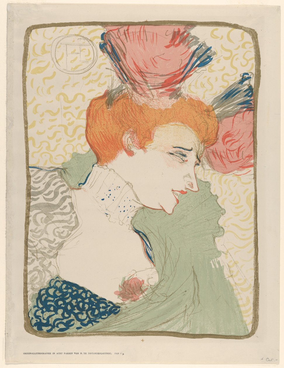 Portrettbyste av Mademoiselle Marcelle Lender av Henri de Toulouse-Lautrec