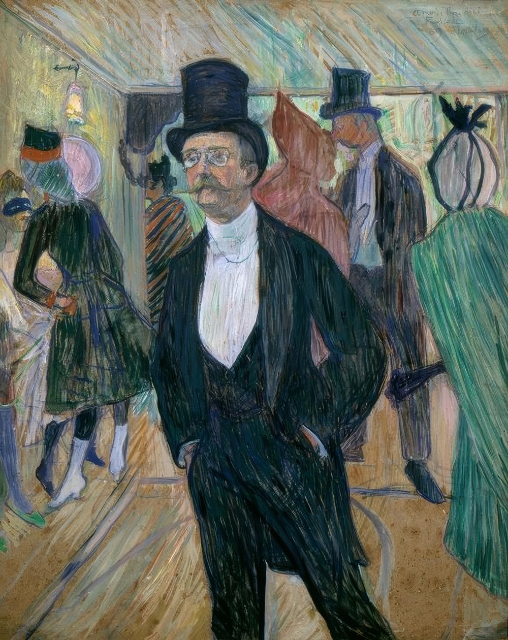 Portrait de Henri Fourcade (Monsieur Henri Fourcade au bal   1209784   no       norwegian Successfully Translated  Original: Spelregels bij het bordspel: Noordpool Verklaring / van het gezelschaps-spel / De tocht naar de Noord-pool (title on object) Transl av Henri de Toulouse Lautrec