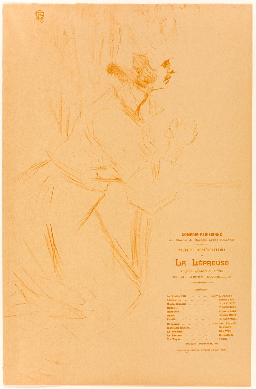 Program for La Lepreuse av Henri de Toulouse-Lautrec