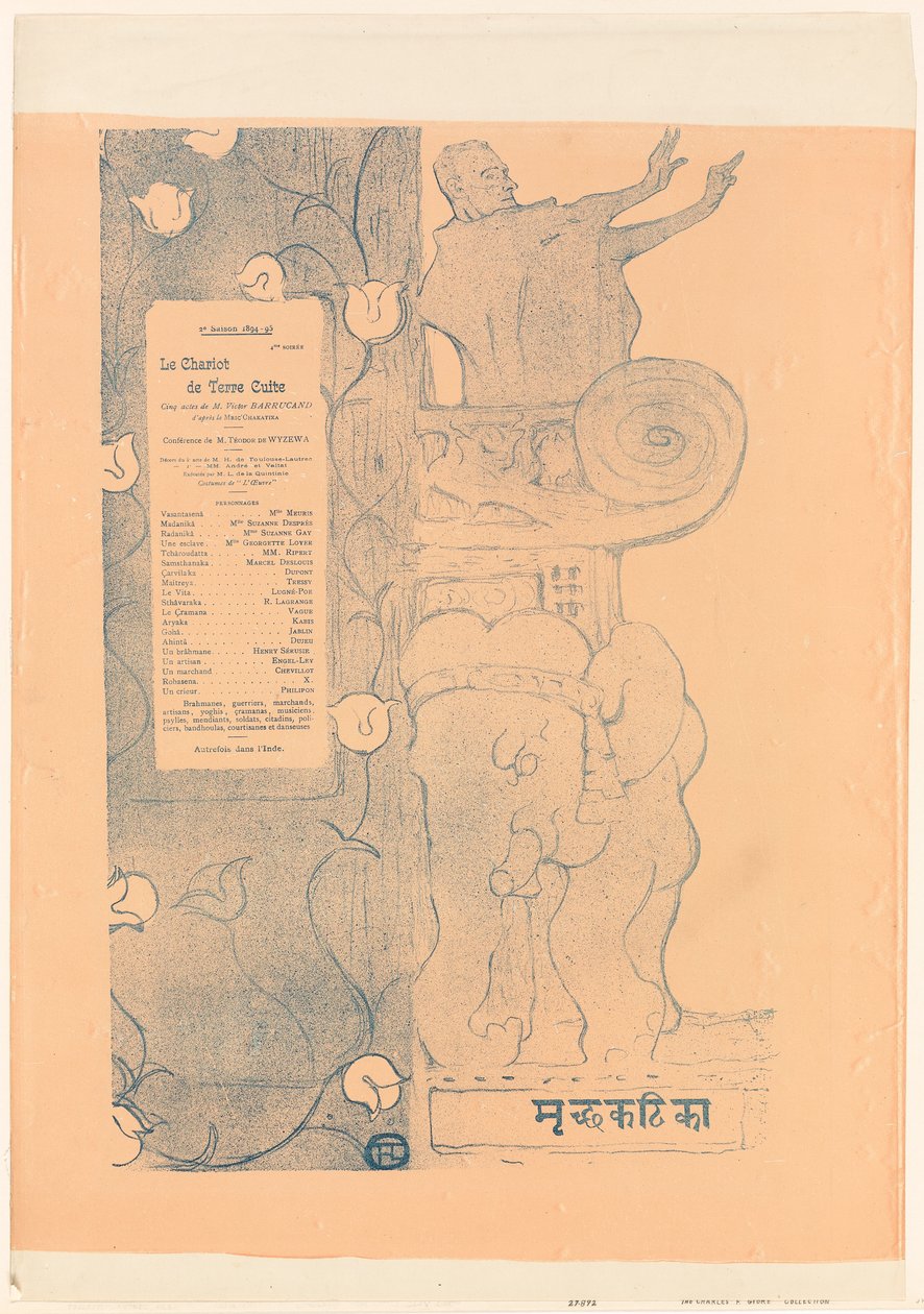 Program for "Den lille leirevognen" av Henri de Toulouse-Lautrec