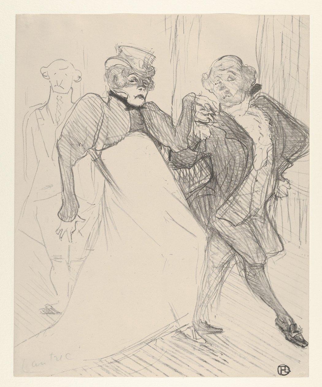 Réjane og Galipaux i Madame Sans-Gêne av Henri de Toulouse-Lautrec