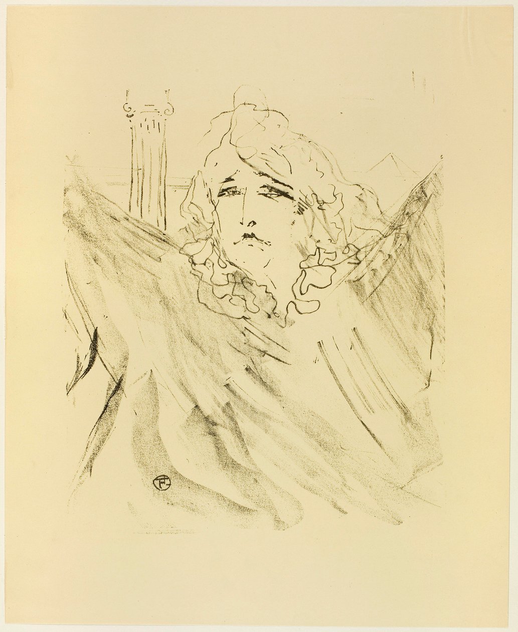 Sarah Bernhardt, fra Treize Lithographies av Henri de Toulouse-Lautrec