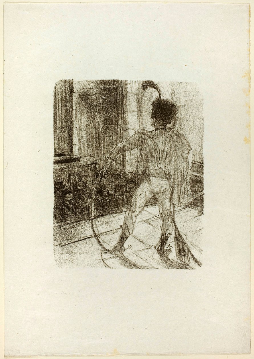 Schlomé Fuss i synagogen, fra Au Pied du Sinaï av Henri de Toulouse-Lautrec
