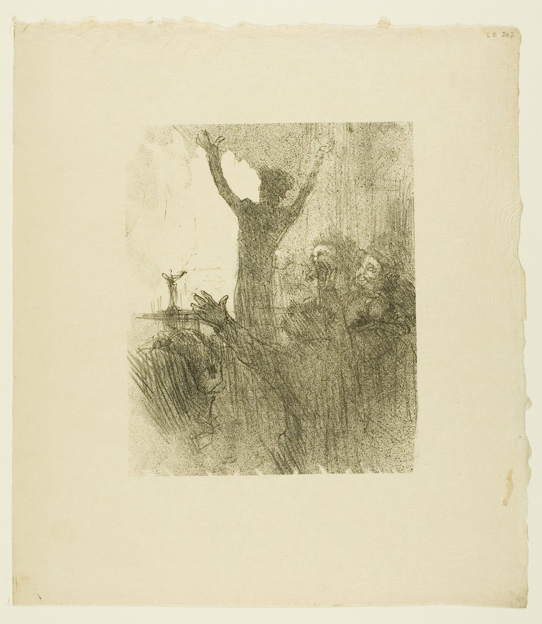 Schlomé Fuss i synagogen, fra Au Pied du Sinaï av Henri de Toulouse-Lautrec