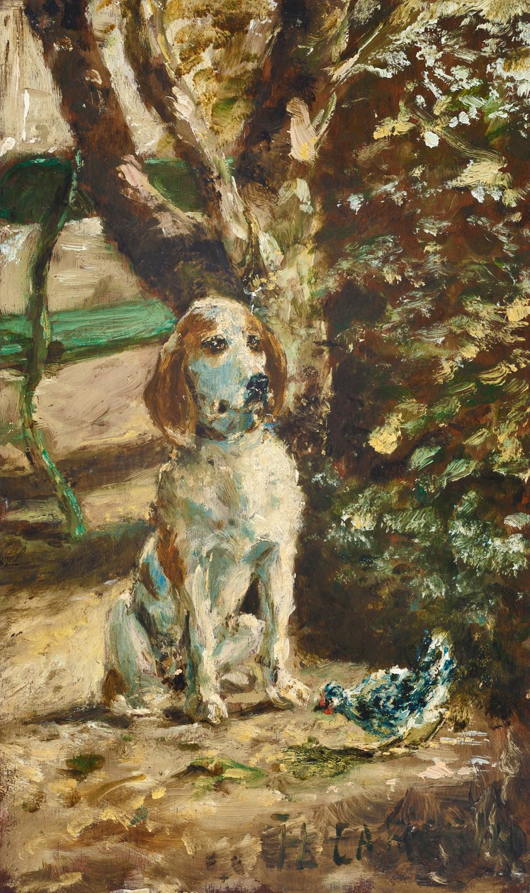 Kunstnerens hundeflèche, ca. 1881 (olje på tre) av Henri de Toulouse-Lautrec