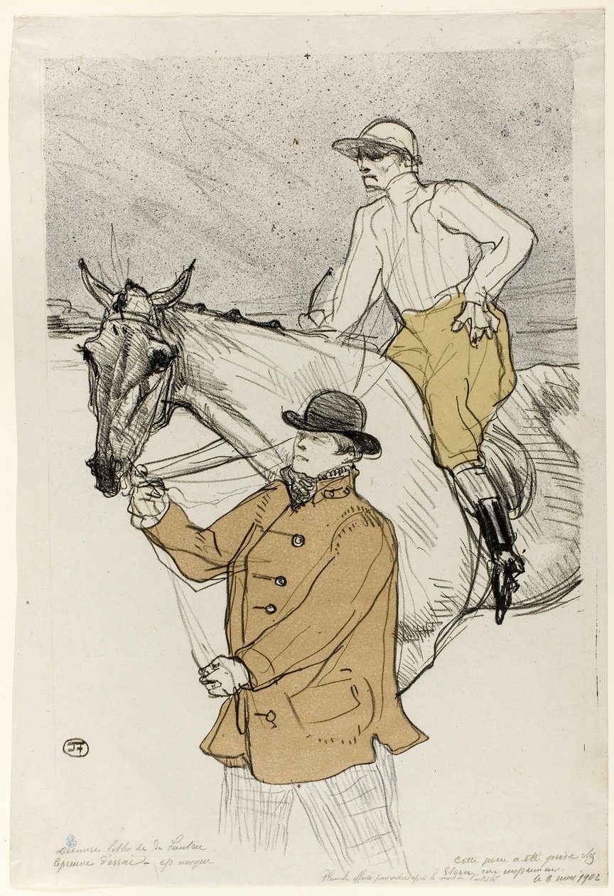 Jockeyen går til posten av Henri de Toulouse-Lautrec